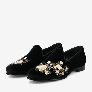 The Estate Slipper in Black Velvet