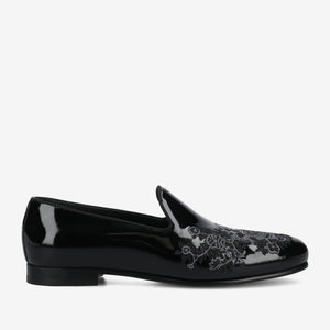 The Estate Slipper in Black Patent Leather