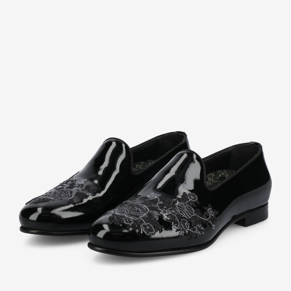 The Estate Slipper in Black Patent Leather