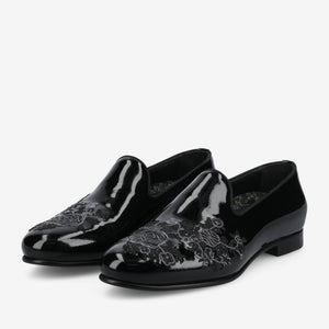 The Estate Slipper in Black Patent Leather
