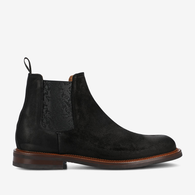 The Glen Boot in Black Suede