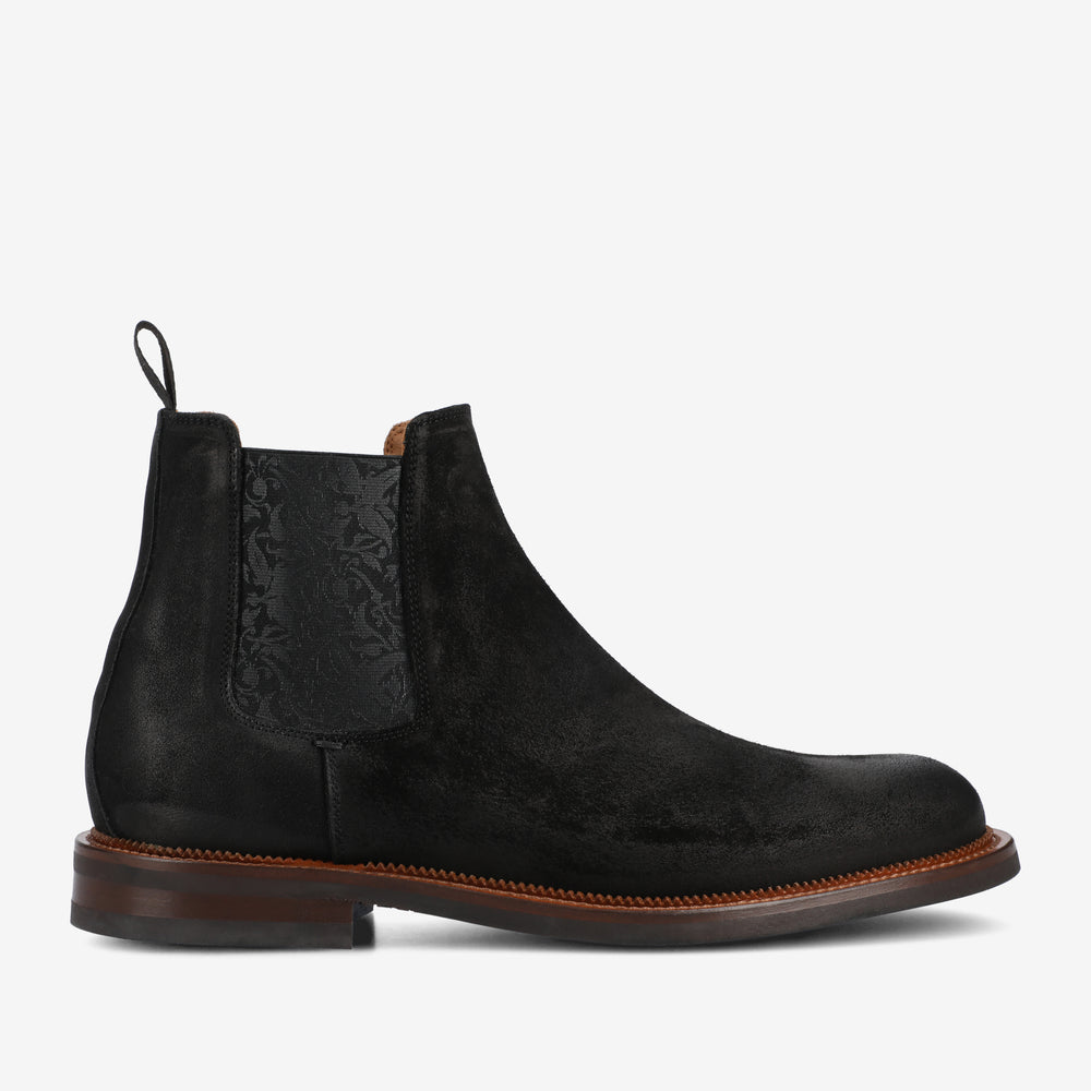 The Glen Boot in Black Suede