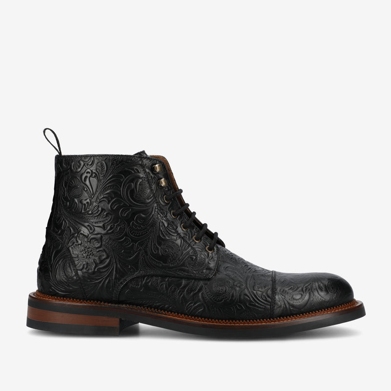 The Rome Boot in Black Floral