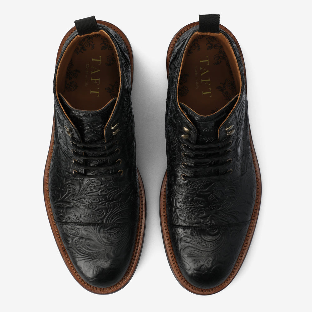The Rome Boot in Black Floral